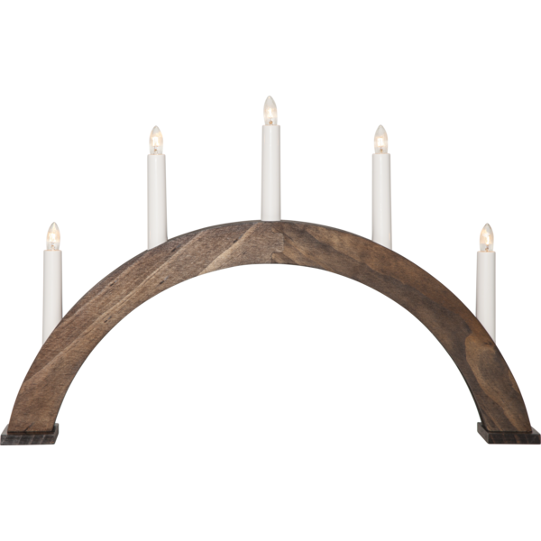 Adventsljusstake ALBO 51,5x6x33 cm Vanötsbrun