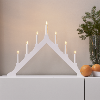Adventsljusstake ALMA 58,5x5,5x40,5 cm Vit
