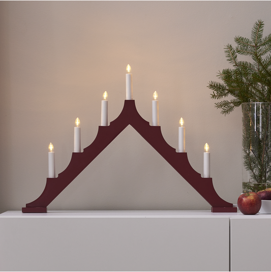 Adventsljusstake ALMA 58,5x5,5x40,5 cm Röd