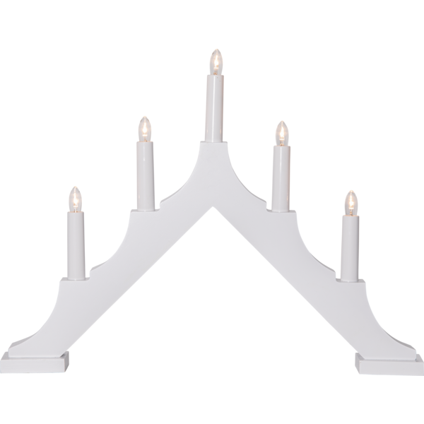 Adventsljusstake ALMA 44x5,5x33,5 cm Vit