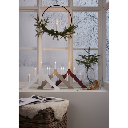Adventsljusstake ALMA 44x5,5x33,5 cm Vit