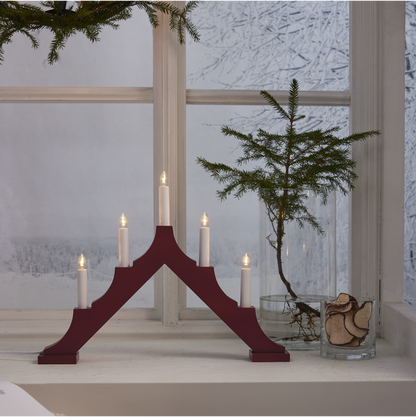 Adventsljusstake ALMA 44x5,5x33,5 cm Röd