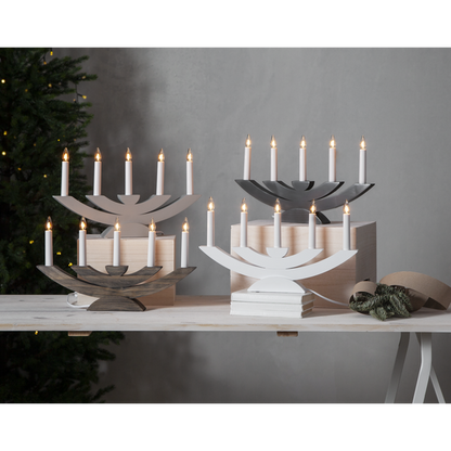 Adventsljusstake Navida 42x5x24 cm vit