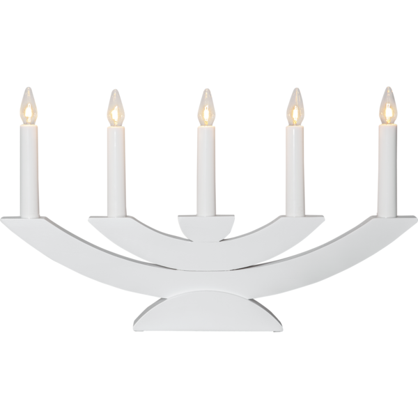 Adventsljusstake Navida 42x5x24 cm vit
