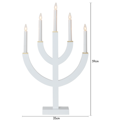 Adventsljusstake ANNO 59 cm Vit