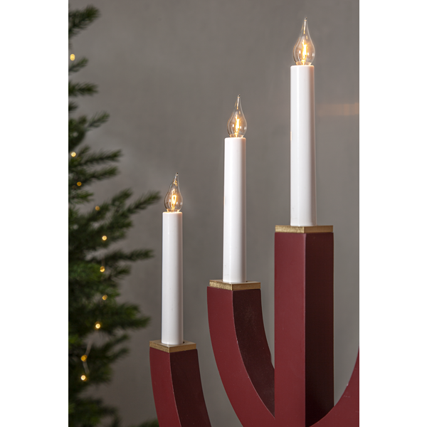 Adventsljusstake ANNO 59 cm Röd