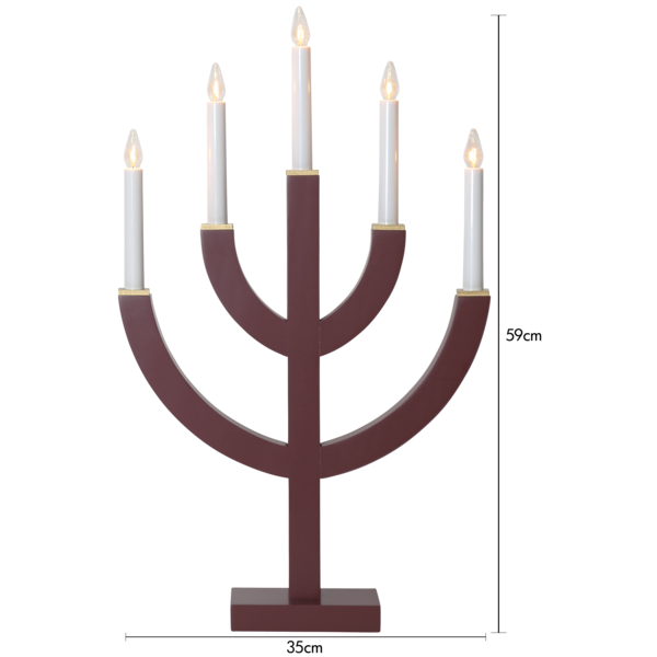 Adventsljusstake ANNO 59 cm Röd