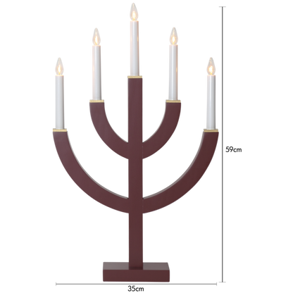 Adventsljusstake ANNO 59 cm Röd