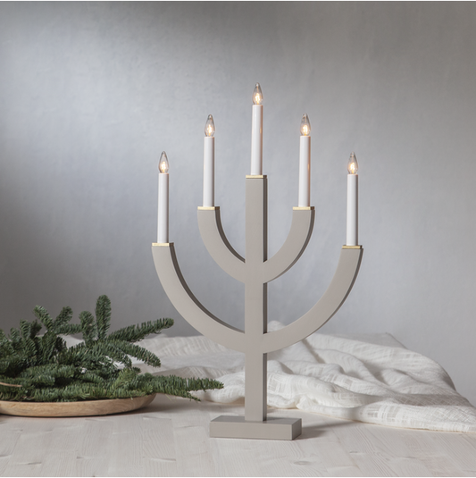 Adventsljusstake ANNO 59 cm Beige