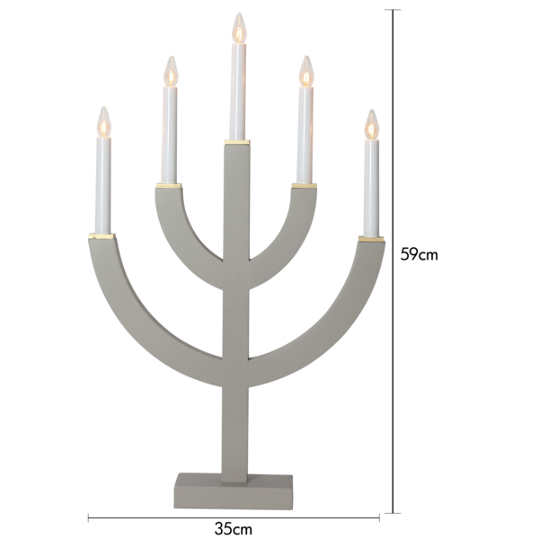 Adventsljusstake ANNO 59 cm Beige