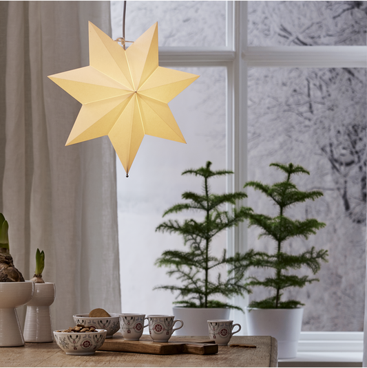 Adventsstjärna Pappersstjärna Polar 40 cm vit