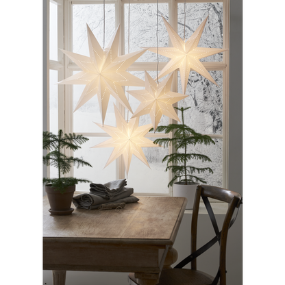Adventsstjärna Pappersstjärna Lysa vit 70 cm