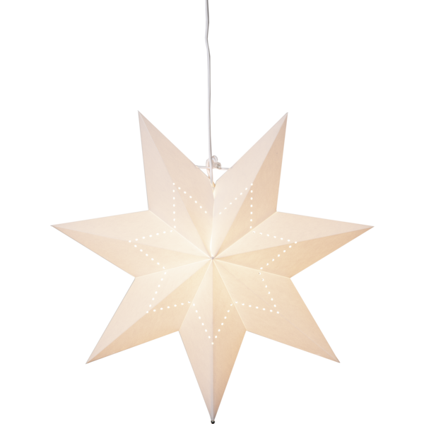 Adventsstjärna Pappersstjärna Lysa vit 43 cm