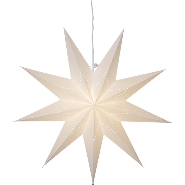 Adventsstjärna Pappersstjärna Lysa vit 60 cm