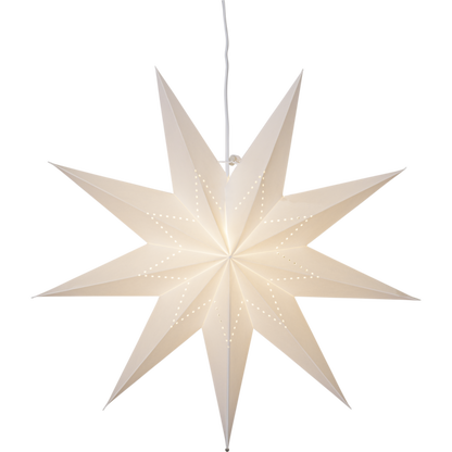 Adventsstjärna Pappersstjärna Lysa vit 60 cm