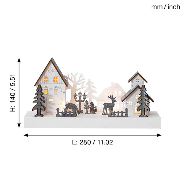 Adventsljusstake Fauna 28x14x11 cm
