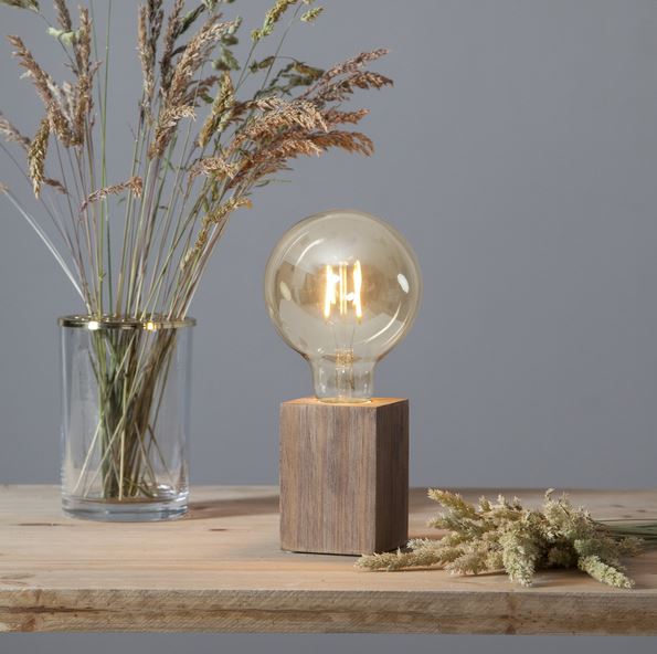 Bordslampa Lampfot Box Brun