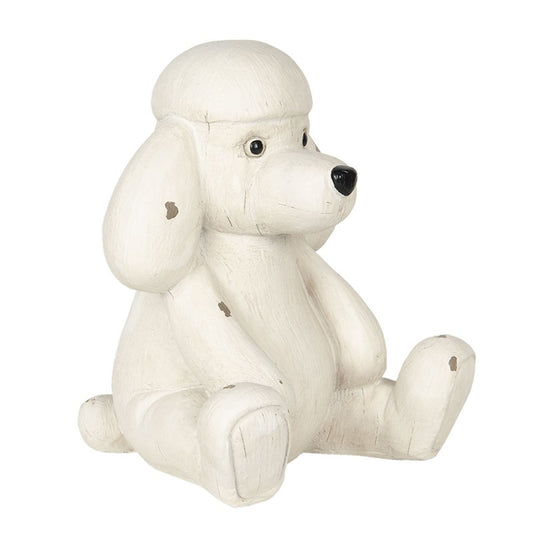 Dekoration Djur Hund 14x12x16 Cm Vit Polyresin