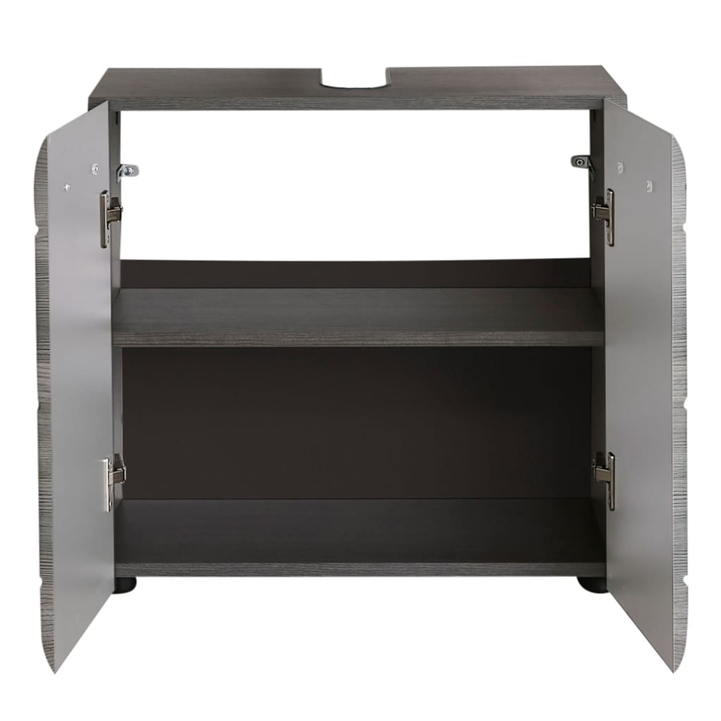 Badrumsunderskåp Line rökig silver