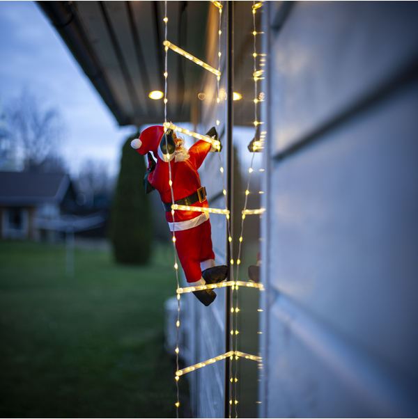 Juldekoration Utomhus Tomte med stege 200 cm