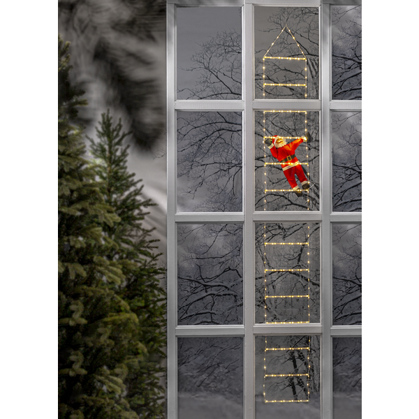 Juldekoration Utomhus Tomte med stege 200 cm