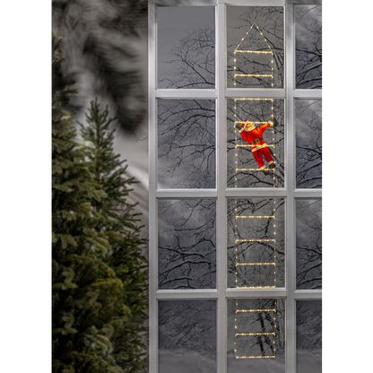 Juldekoration Utomhus Tomte med stege 200 cm