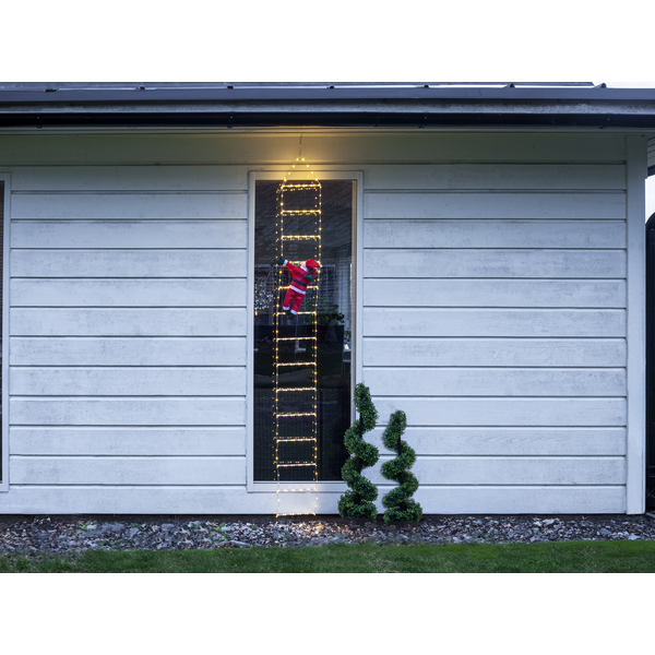 Juldekoration Utomhus Tomte med stege 200 cm