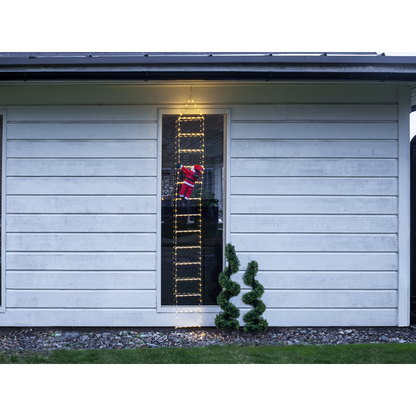 Juldekoration Utomhus Tomte med stege 200 cm