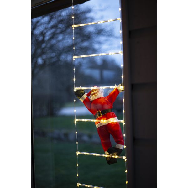 Juldekoration Utomhus Tomte med stege 200 cm