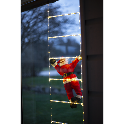 Juldekoration Utomhus Tomte med stege 200 cm