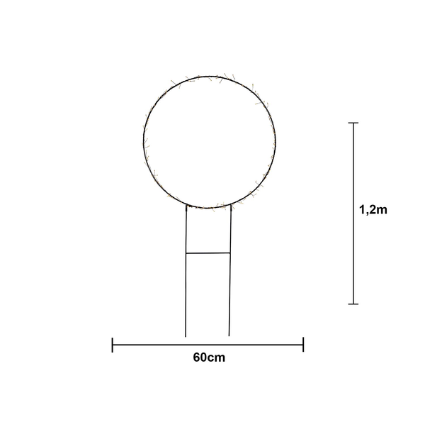 Juldekoration Utomhus Siluett Cirkel 60x120 cm