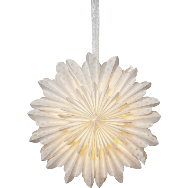 Adventsstjärna Pappersstjärna återvunnen bomull 45 cm vit