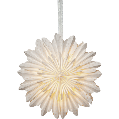 Adventsstjärna Pappersstjärna återvunnen bomull 45 cm vit