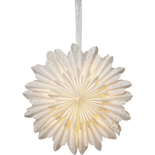 Adventsstjärna Pappersstjärna återvunnen bomull 45 cm vit