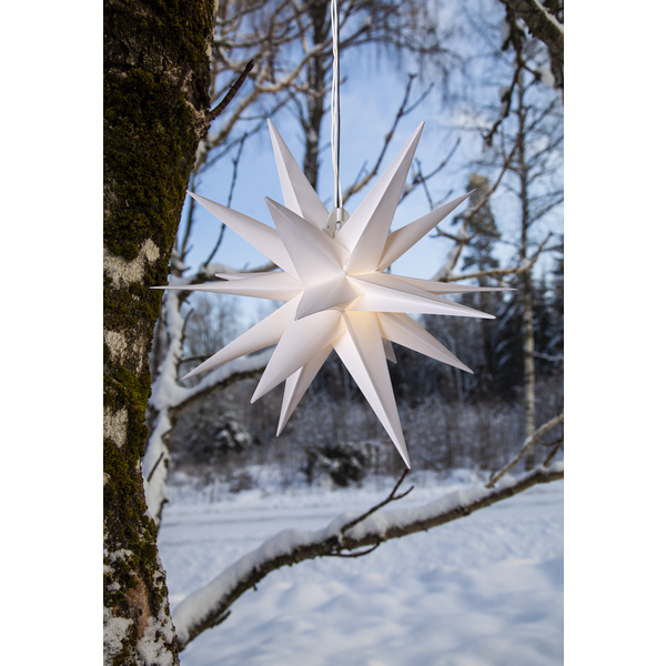 Juldekoration Utomhus Stjärna 60 cm vit