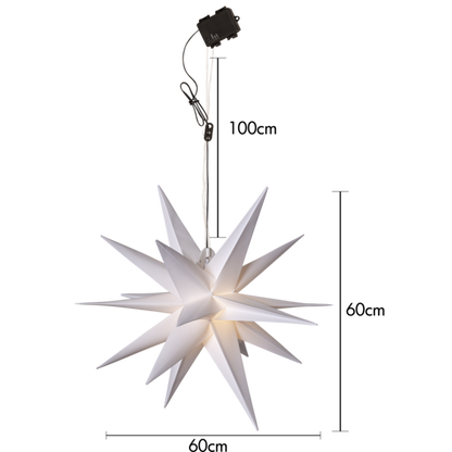 Juldekoration Utomhus Stjärna 60 cm vit