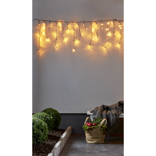 Juldekoration Utomhus Istappsslinga Golden Warm White 590 cm