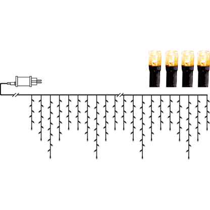 Juldekoration Utomhus Istappsslinga Golden Warm White 1190 cm