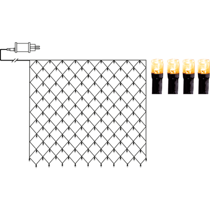 Juldekoration Utomhus Ljusnät Golden Warm White 200cm