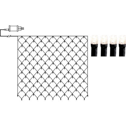 Juldekoration Utomhus Ljusnät Crispy Ice White 200x200 cm