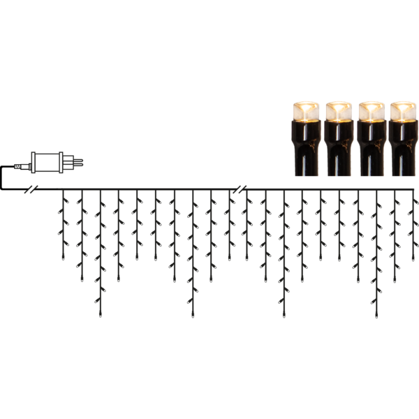 Juldekoration Utomhus Istappsslinga Shiny Warm White 2390 cm