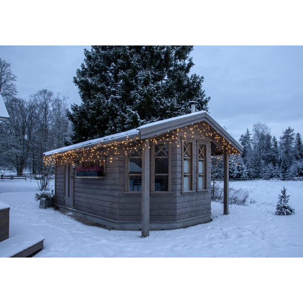 Juldekoration Utomhus Istappsslinga Shiny Warm White 2390 cm