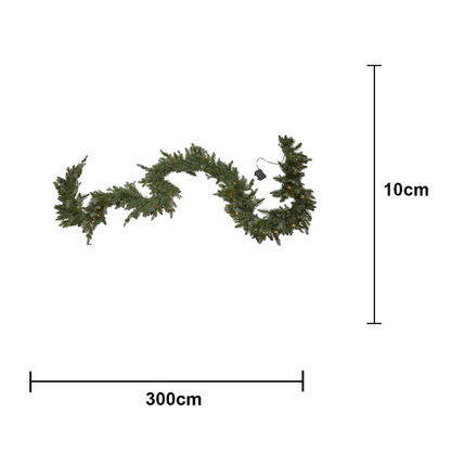 Juldekoration Utomhus Girland Greyland 300 cm