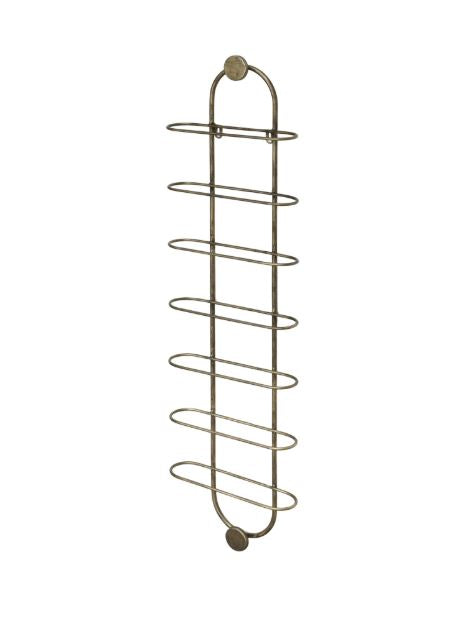 Vinställ Vinhållare till vägg H109/L29/B9 cm mässing