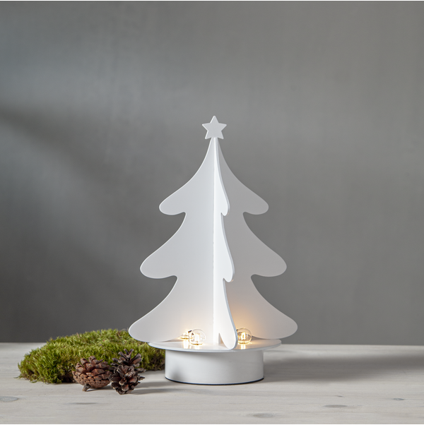 Adventsljusstake Julgran Vit 31 cm