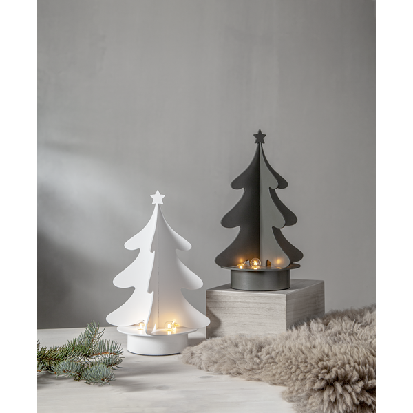 Adventsljusstake Julgran Vit 31 cm