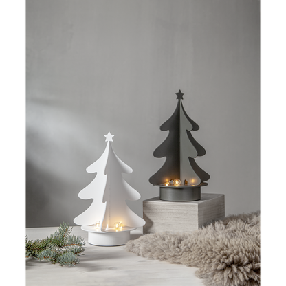 Adventsljusstake Julgran Vit 31 cm