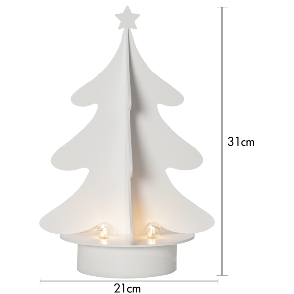 Adventsljusstake Julgran Vit 31 cm