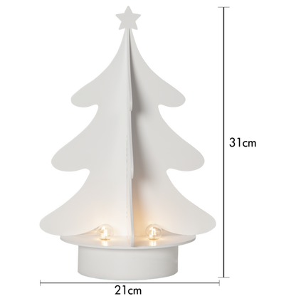 Adventsljusstake Julgran Vit 31 cm