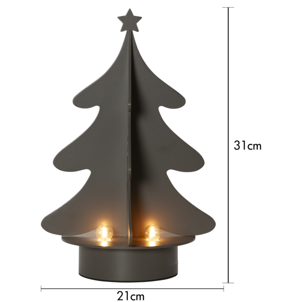 Adventsljusstake Julgran Grågrön 31 cm